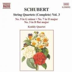 SCHUBERT String Quartets (Complete) Vol. 3 (No. 9 / No. 7 / No. 3) Фирменный CD 
