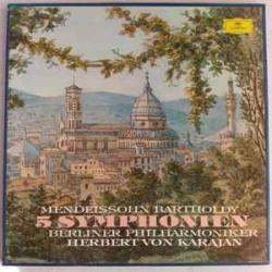 Mendelssohn-Bartholdy   Berliner Philharmoniker  Herbert von Karajan 5 Symphonien LP-BOX 