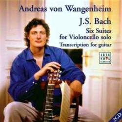 ANDREAS VON WANGENHEIM BACH Six Suites For Violoncello Solo (Transcription For Guitar) Фирменный CD 