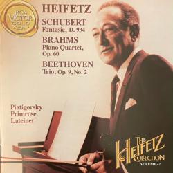HEIFETZ SCHUBERT BRAHMS BEETHOVEN - Fantasie D.934 / Piano Quartet Op.60 / Trio Op.9 No.2 Фирменный CD 