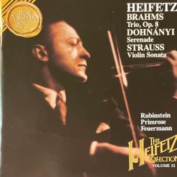 HEIFETZ BRAHMS DOHNANYI STRAUSS - Trio Op.8 / Serenade / Violin Sonata Фирменный CD 