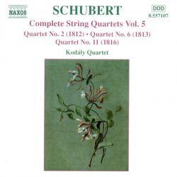 SCHUBERT Complete String Quartets Vol. 5 / Quartet No. 2 (1812) • Quartet No. 6 (1816) • Quartet No. 11 (1816) Фирменный CD 