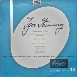 STRAWINSKY Violinkonzert D-Dur / Duo Concertant Für Violine Und Klavier / Jeu De Carte (Ein Kartenspiel) Виниловая пластинка 