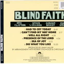 BLIND FAITH Blind Faith Фирменный CD 