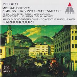MOZART Missae Breves K. 49, 65,194 & 220 'Spatzenmesse' Фирменный CD 