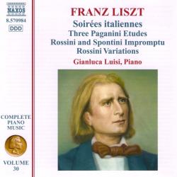 LISZT Soirées Italiennes, Three Paganini Etudes, Rossini And Spontini Impromptu, Rossini Variations Фирменный CD 