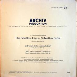 BACH "Schweigt Stille, Plaudert Nicht", Kaffee-Kantate, BWV 211 / "Mer Hahn En Neue Oberkeet", Bauern-Kantate, BWV 212 Виниловая пластинка 