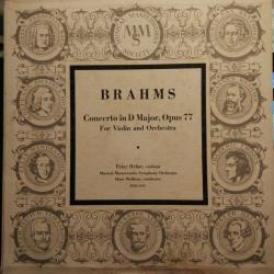 BRAHMS Concerto In D Major, Opus 77 For Violin And Orchestra Виниловая пластинка 