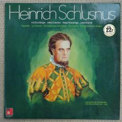 HEINRICH SCHLUSNUS Heinrich Schlusnus: Historische Aufnahmen Aus Den Jahren 1941 - 1944 Виниловая пластинка 