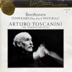 Beethoven, Arturo Toscanini Symphonies Nos. 4 & 6 "Pastorale" Фирменный CD 