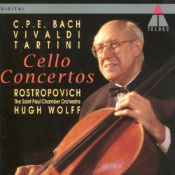 Bach, Vivaldi, Tartini, Rostropovich Cello Concertos Фирменный CD 