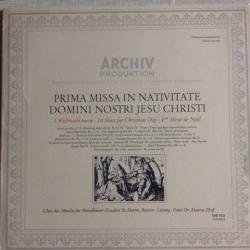 Chor Der Mönche Der Benediktiner-Erzabtei St. Martin, Beuron Prima Missa In Nativitate Domini Nostri Jesu Christi - Erste Weihnachtsmesse - First Mass For Christmas Day - Première Messe De Noël Виниловая пластинка Chor Der Mönche Der Benediktiner-Erzabtei St. Martin, Beuron Prima Missa In Nativitate Domini Nostri Jesu Christi - Erste Weihnachtsmesse - First Mass For Christmas Day - Première Messe De Noël Виниловая пластинка