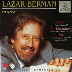 Lazar Berman - Scriabin / Rachmaninov / Liszt Fantasia Op. 28 / Moments Musicaux Op. 16 / 5 Lieder (Da Schubert), Les Funérailles Фирменный CD 