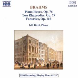 BRAHMS Piano Pieces Op. 76, Two Rhapsodies Op. 79, Fantasies, Op. 116 Фирменный CD 